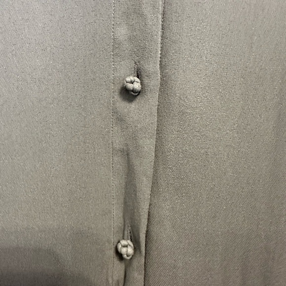 Eileen Fisher gray heavyweight silk georgette crepe 💯 silk jacket - Picture 5 of 7